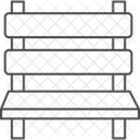 Banco De Galeria De Borde Fino Icono