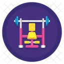 Banco De Pesas Entrenamiento Gimnasio Icono