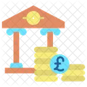 Banco e dinheiro  Ícone