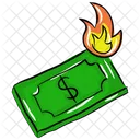 Banconota in fiamme  Icon