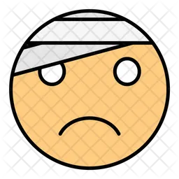 Rosto com bandagem na cabeça Emoji Ícone