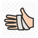 Bandagierte Hand  Symbol