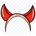 Chifre Do Diabo Bandana Do Mal Acessorio De Halloween Ícone