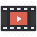 Bande De Film Carre Arrondi Bobine Film Icône