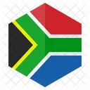 Africa Bandeira Hexagono Icon