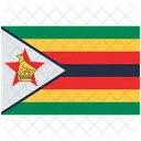 Bandeira Do Zimbabue Zimbabwe Bandeira Do Zimbabue Ícone