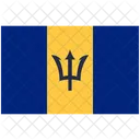 Bandeira De Barbados Barbados Bandeira Nacional De Barbados Ícone