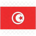 Tunisia Bandeira Da Tunisia Bandeira Nacional Da Tunisia Ícone