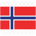 Bandeira De Svalbard E Jan Mayen Svalbard E Jan Mayen Bandeira Ícone