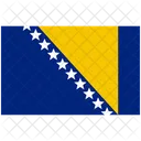 Bandeira Da Bosnia Bandeira Nacional Da Bosnia Bandeira Ícone