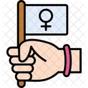 Bandeira Feminismo Banner Icon