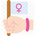 Bandeira Feminismo Banner Icon