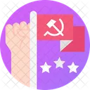 Bandeira Comunista Bandeira Trabalhista Comunista Ícone