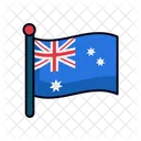 Linha Preenchida Com Bandeira Da Australia Icon