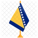 Bandeira Da Bosnia Bandeira Nacional Da Bosnia Bandeira Ícone