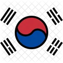 Bandeira Da Coreia Bandeira Marco Da Coreia Ícone