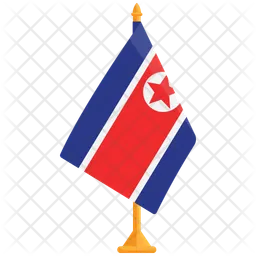 Bandeira da Coreia do Norte  Ícone