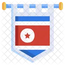 Bandeira da Coreia do Norte  Ícone