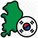 Bandeira Da Coreia Do Sul Bandeira Pais Ícone