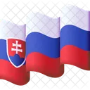 Bandeira Da Eslovaquia Nacional Pais Ícone