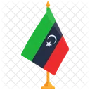 Bandeira Da Libia Pais Bandeira Ícone