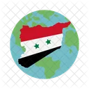 Siria Desastre Bandeira Ícone