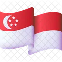 Bandeira De Singapura Bandeira Pais Ícone