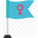 Sinal Feminino Na Bandeira Femea Bandeira Ícone