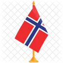 Bandeira Bandeira De Svalbard E Jan Mayen Svalbard Ícone