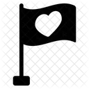 Bandeira do coração  Ícone