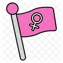 Bandeira do dia da mulher  Ícone