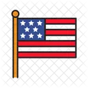Bandeira Dos EUA Bandeira Pais Ícone