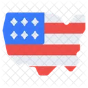 Flaglet Dos EUA Mastro Bandeira Nacional Ícone