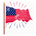 Bandeira Nacional Nos Estados Unidos Ícone
