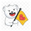 Bandeira Dos Namorados Bandeira Do Amor Bandeira Do Urso Ícone