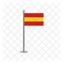 Bandeira Da Espanha Espanha Rodada Ícone