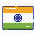 Bandeira Indiana Simbolo India Ícone