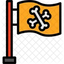 Bandeira Pirata Jolly Roger Caveira E Ossos Cruzados Bandeira Bucaneiro Ícone