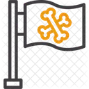Bandeira Pirata Jolly Roger Caveira E Ossos Cruzados Bandeira Bucaneiro Ícone