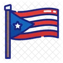 Bandeira Porto Riquenha Porto Rico Arquipelago Caribenho Ícone