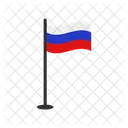 Bandeira Da Russia Rodada Pais Ícone