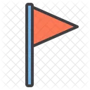 Bandeira Triangular Bandeira Parar Ícone