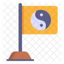 Bandeira Mastro Bandeira Yinyang Ícone