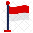 Bandera Indonesia Pais Icono