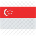 Bandera De Singapur Singapur Bandera Nacional De Singapur Icono