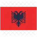 Bandera Bandera De Albania Albania Icono