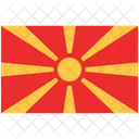 Bandera De Macedonia Macedonia Bandera De Macedonia Icono