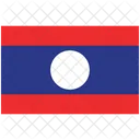 Bandera De Laos Laos Bandera De Laos Icon