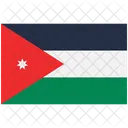 Jordania Bandera De Jordania Bandera De Jordania Icono