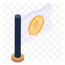 Bandera bitcoin  Icono